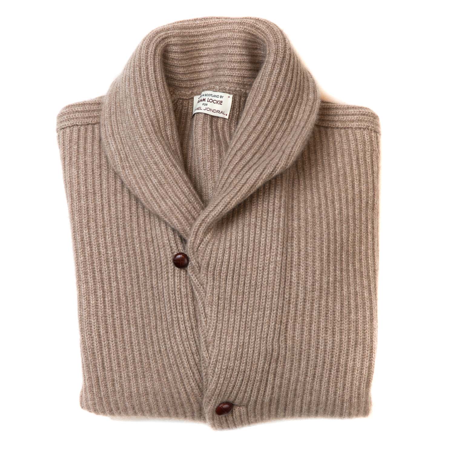 Schal-Cardigan "Shawl-Windsor" aus reinem schottischen 6 Ply-Kaschmir